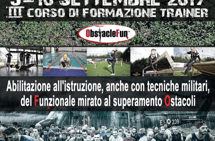 III Corso Formazione Trainer ObstacleFun 9-10 Settembre 2017